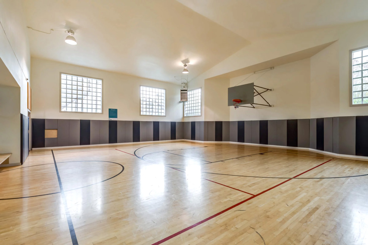 indoor basketball court